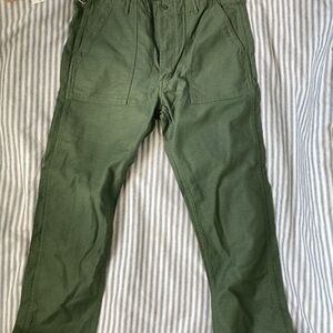 OrSlow Olive High Waist Fatigue Pants